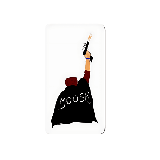 Sidhu Mooosewala Firing Gun Sticker - sticckiz.com