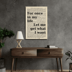 For once in my life let me get what i want poster - sticckiz.com