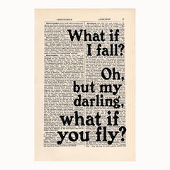 what if i fall? Oh, but my darling, what if you fly? poster - sticckiz.com