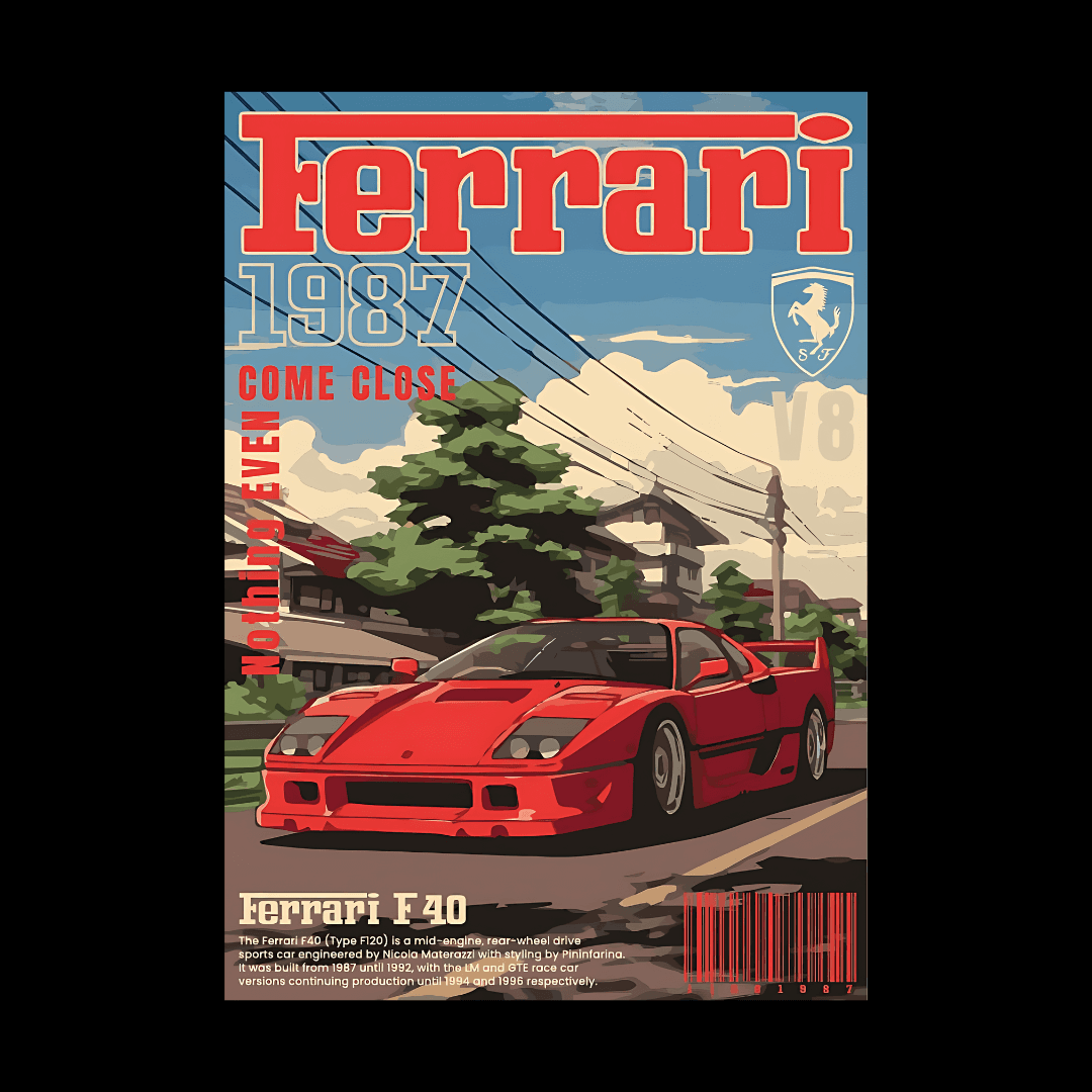 Ferrari 1987 car poster - sticckiz.com
