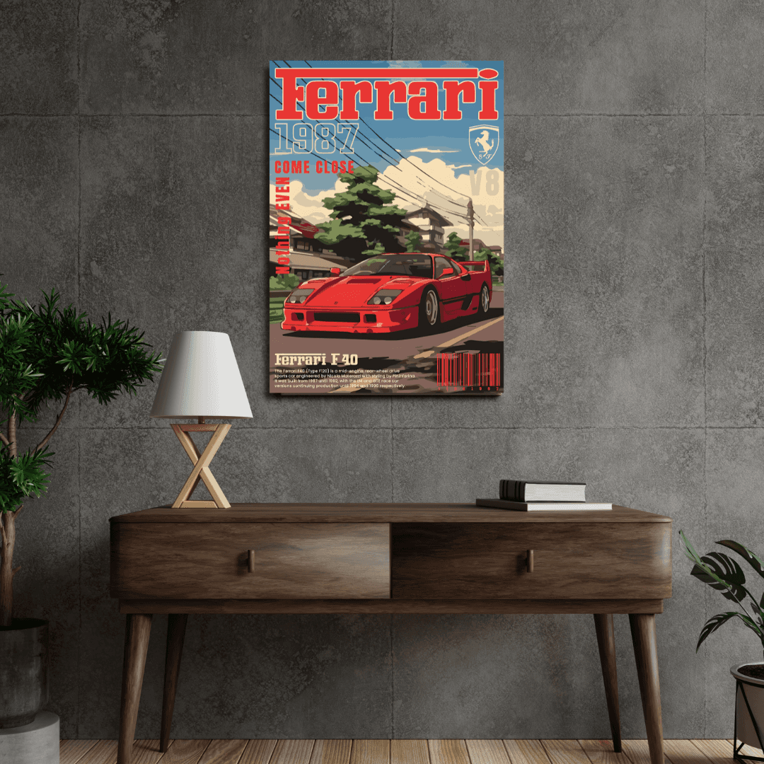 Ferrari 1987 car poster - sticckiz.com