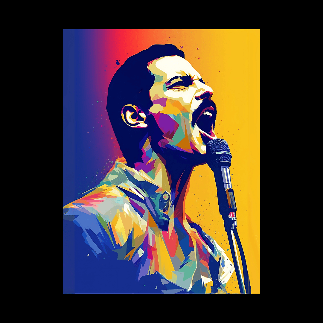 Fraddie mercury singing poster - sticckiz.com