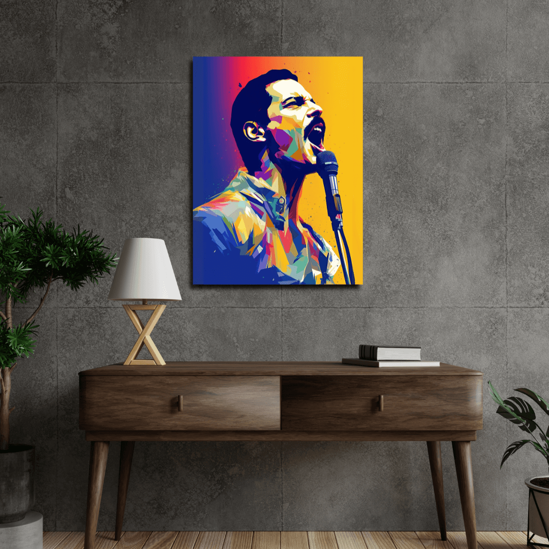 Fraddie mercury singing poster - sticckiz.com