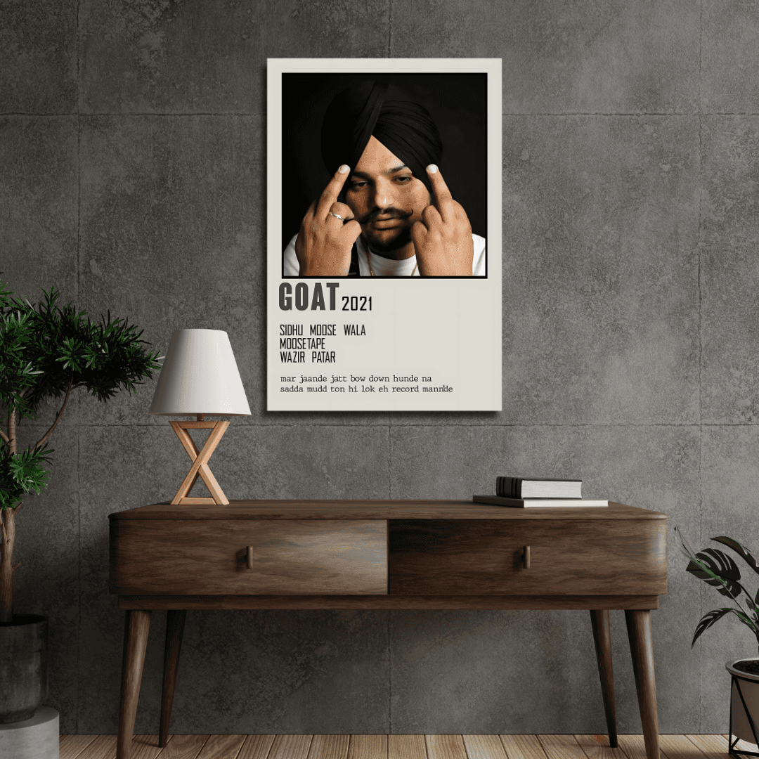 Sidhu moosewala song GOAT 2021 poster - sticckiz.com