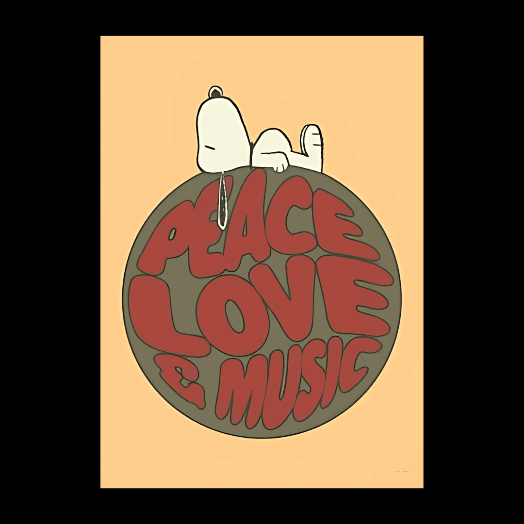 Peace love & music poster - sticckiz.com