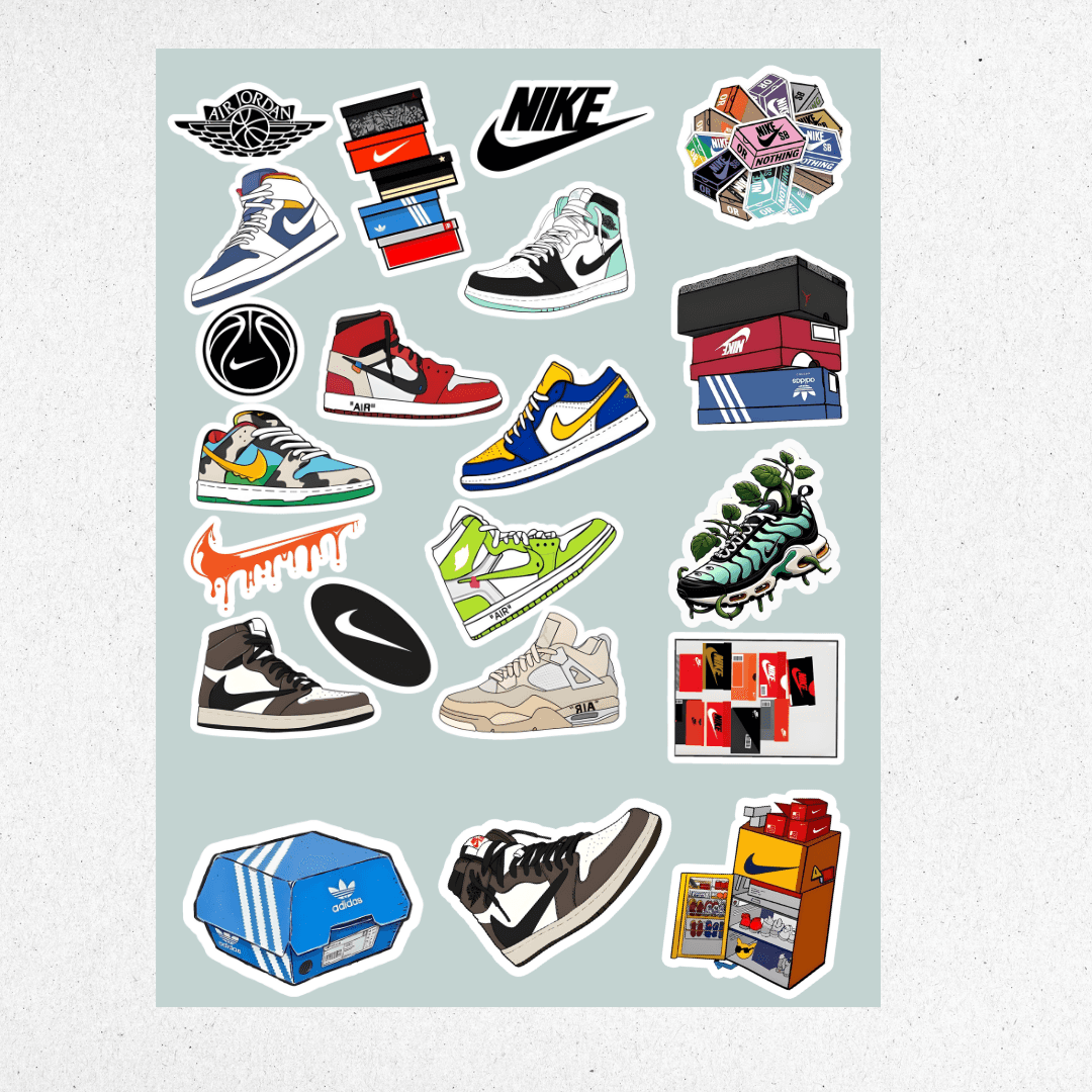 sneakers mini sticker sheet 1 - sticckiz.com