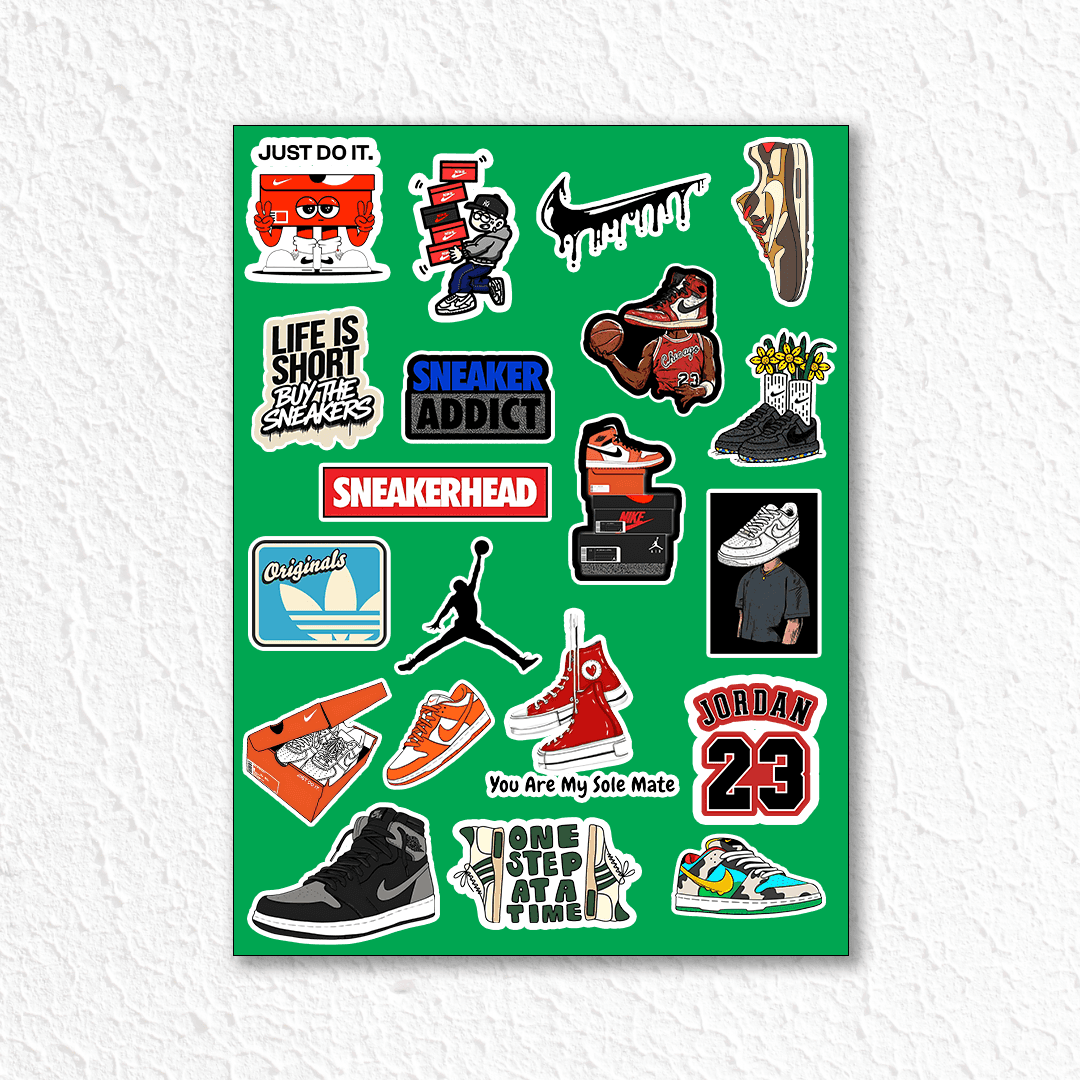 Sneakers Mini Sticker Sheet 2 - sticckiz.com