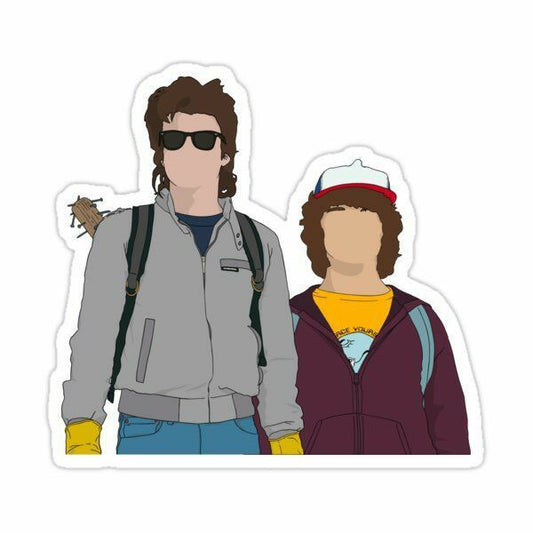 steve and dustin Sticker