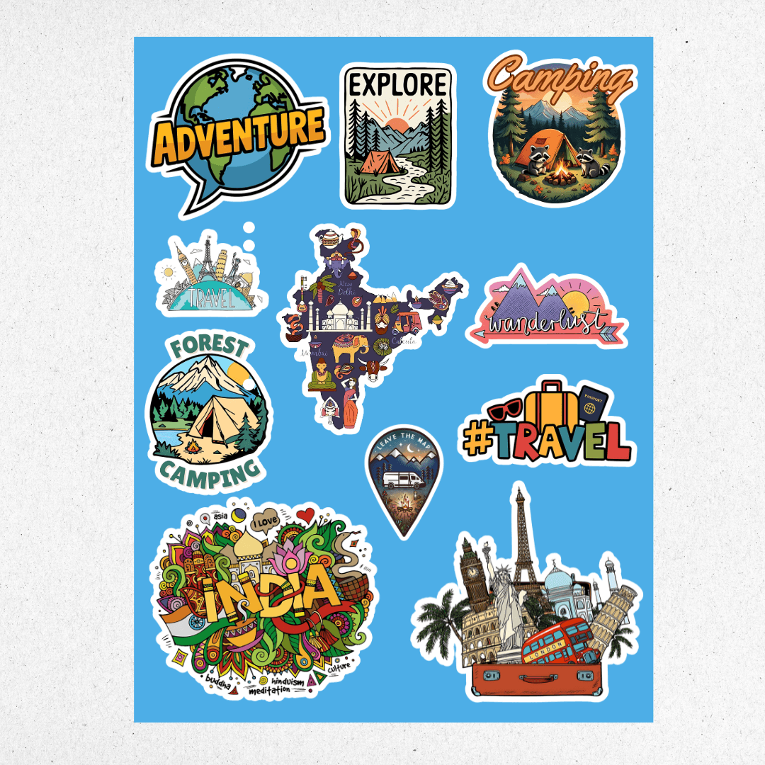 travel mini sticker sheet 1 - sticckiz.com