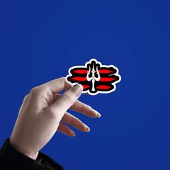 Shiva Hindu God Trident Sticker - sticckiz.com